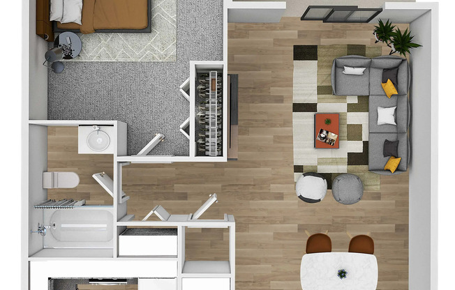 1 bed, 1 bath, 667 sqft, $999