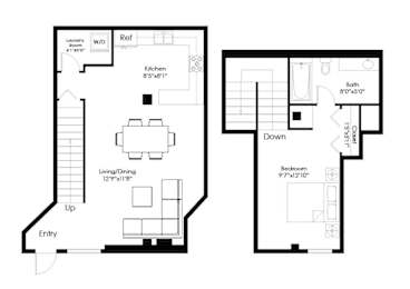 1 bed, 1 bath, 646 sqft, $1,675