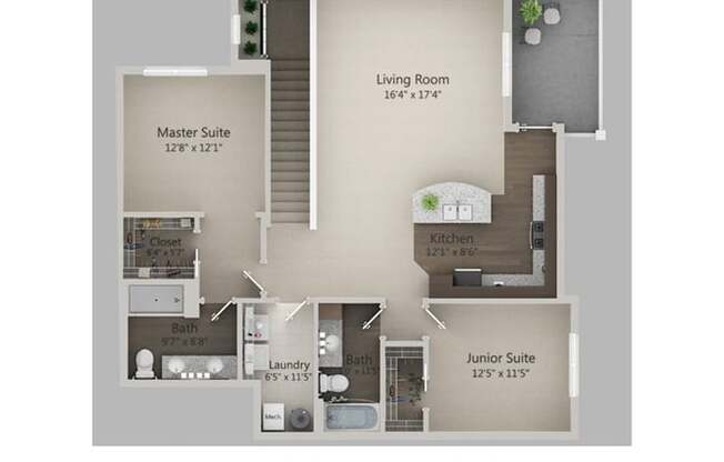 2 beds, 2 baths, $2,019