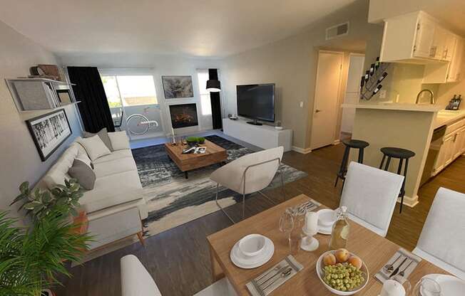 Living Room | Noho Gallery Apartments in North Hollywood, CA 91601
