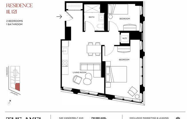 2 beds, 1 bath, $5,195, Unit 11I