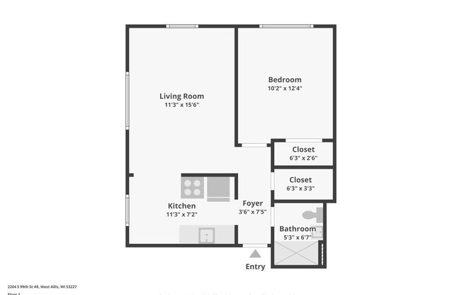 1 bed, 1 bath, $1,099