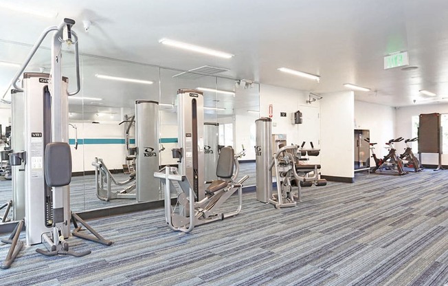 Richmond, CA Apartments for Rent - Bella Vista at Hilltop Fitness Center with treadmills, ellipticals, and more