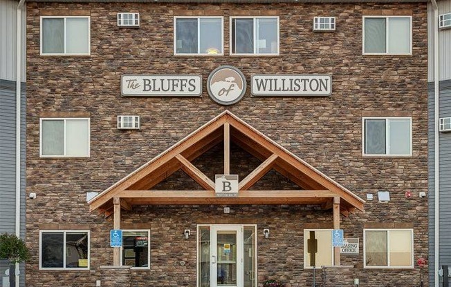 Entrance to the Bluffs of Williston Apartments ND