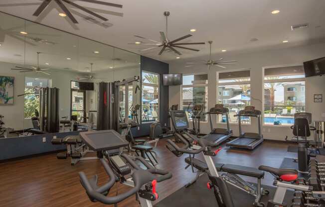 Gym center1 at Level 25 at Oquendo by Picerne, Las Vegas, NV