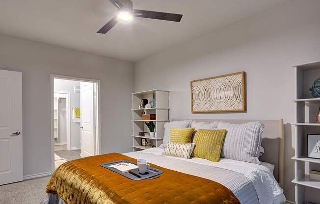 Comfortable Bedroom With Accessible Closet at Edge and Stone, San Antonio, TX, Texas, 78260