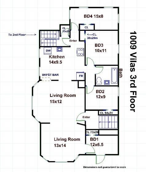 4 beds, 1 bath, $515