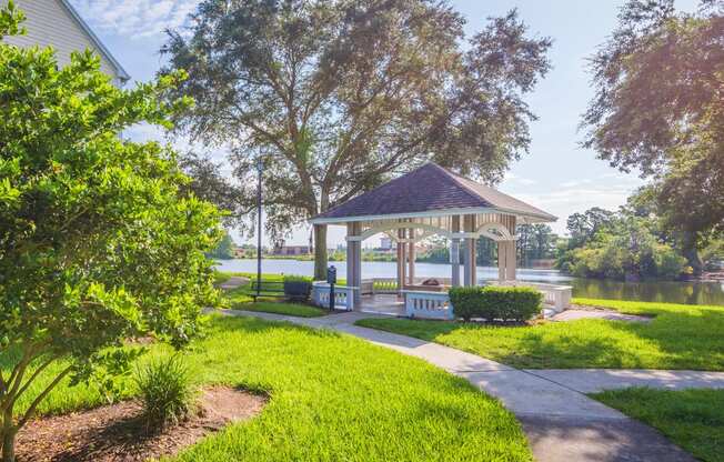 The Colony at Deerwood Apartments - Lakeside gazebo