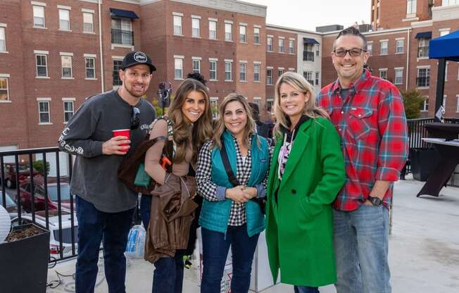 a group of people posing for a picture