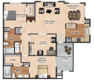 3 beds, 2 baths, 1,378 sqft, $2,244