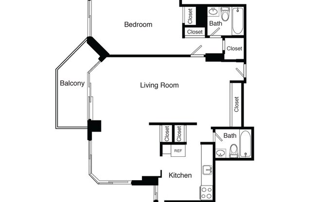 1 bed, 1 bath, 587 sqft, $4,098, Unit S09N