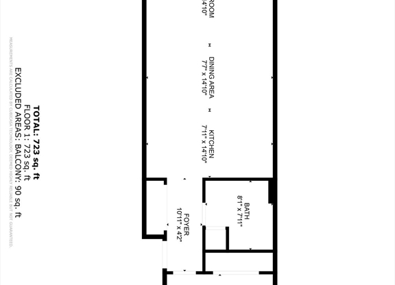 1 bed, 1 bath, 723 sqft, $2,300, Unit 6