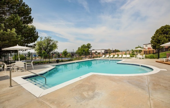 the swimming pool at our apartments