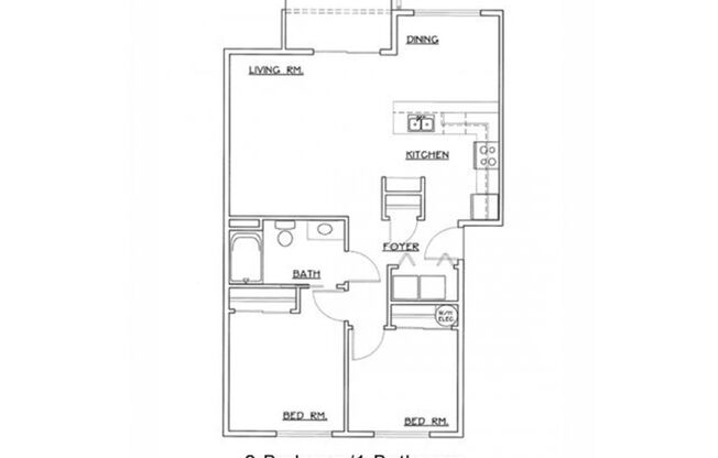 2 beds, 1 bath, 868 sqft, $1,400, Unit 151