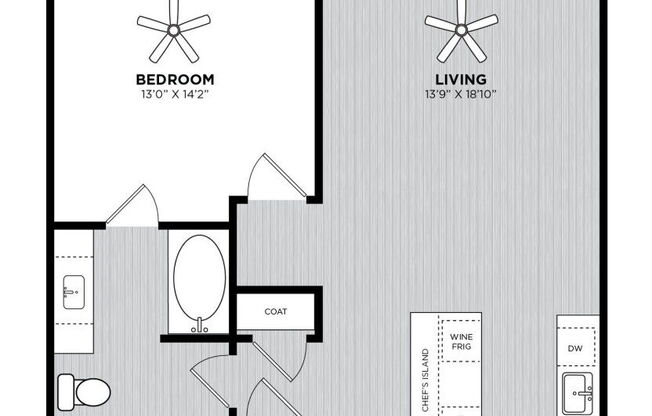 1 bed, 1 bath, 898 sqft, $1,595