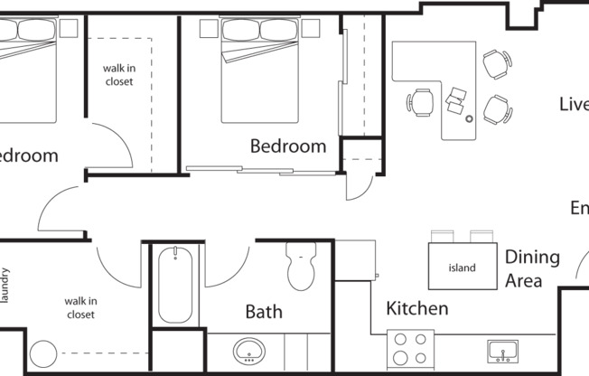 2 beds, 2 baths, 959 sqft, $2,480, Unit 134