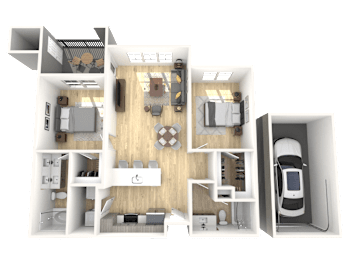 2 beds, 2 baths, 1,046 sqft, $1,965