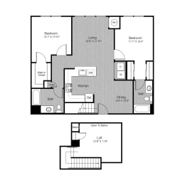 2 beds, 2 baths, 1,272 sqft, $4,075