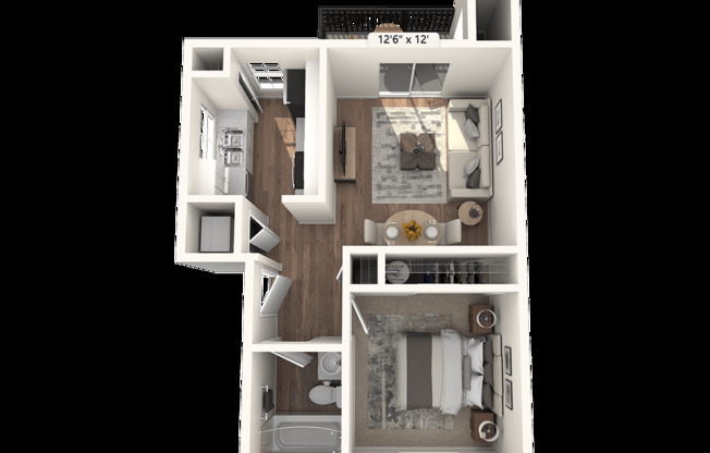 1 bed, 1 bath, 514 sqft, $1,600