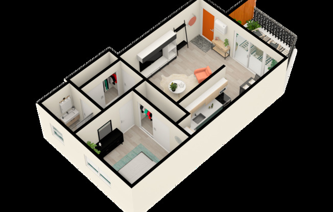 1 bed, 1 bath, 650 sqft, $1,370, Unit 201