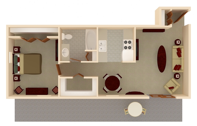 1 bed, 1 bath, 600 sqft, $1,000, Unit 8613D