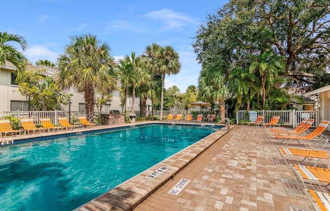 Swimming Pool And Sundeck at Sarasota South, Bradenton, Florida