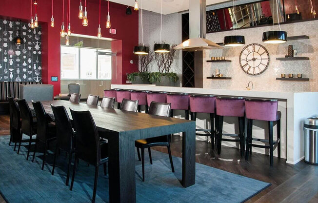Clubroom Featuring Kitchen And Gathering Nooks at Custom House, St. Paul