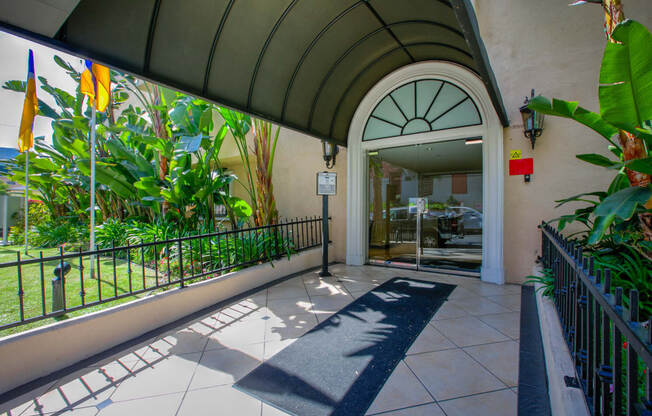 Apartment Building in Los Angeles Entrance