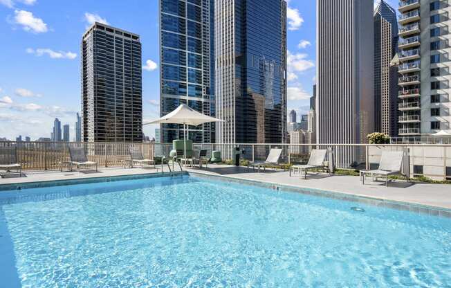 Outdoor pool at Shoreham and Tides, Chicago, 60601