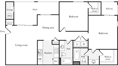 2 beds, 2 baths, 916 sqft, $3,982, Unit 5111