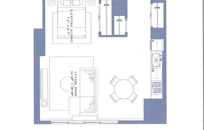 1 bed, 1 bath, 622 sqft, $4,000, Unit 6F