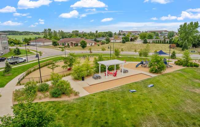 Aerial View of Playground Area