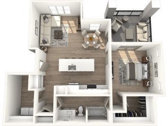 1 bed, 1 bath, 837 sqft, $1,850