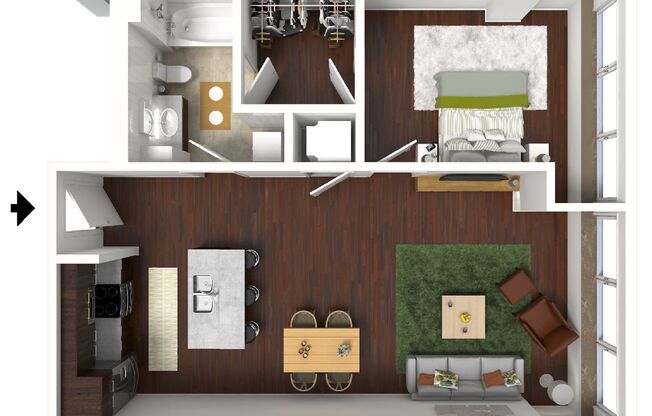 1 bed, 1 bath, 767 sqft, $1,579, Unit 420