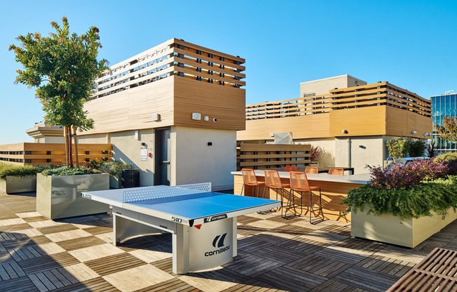 Enjoy a little competition? Check out our rooftop ping pong table.