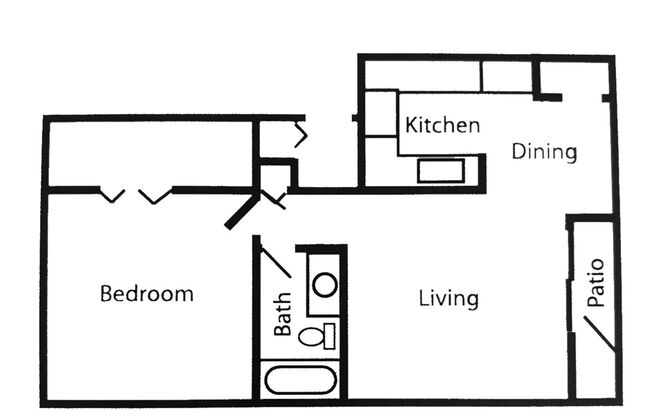 1 bed, 1 bath, 646 sqft, $1,150