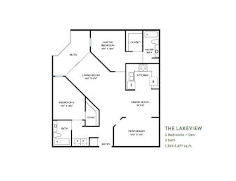 2 beds, 2 baths, 1,377 sqft, $3,910