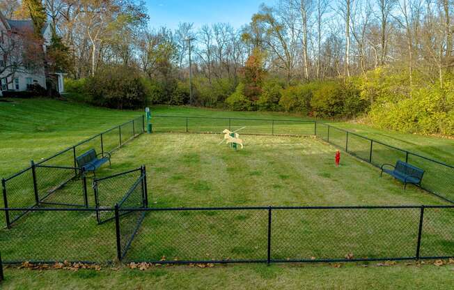 Lake Forest apartments fenced dog park