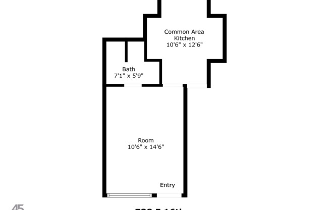 Studio, 1 bath, 300 sqft, $715, Unit 10