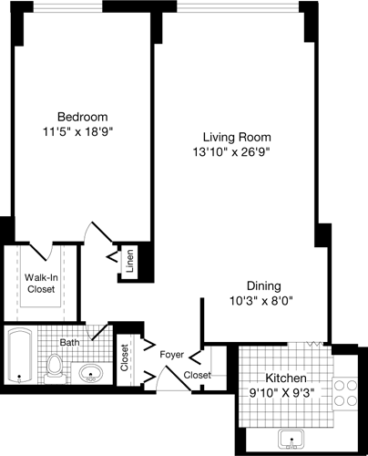 1 bed, 1 bath, 798 sqft, $1,717, Unit 0725