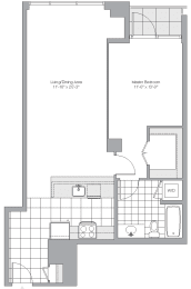 1 bed, 1 bath, 879 sqft, $3,745