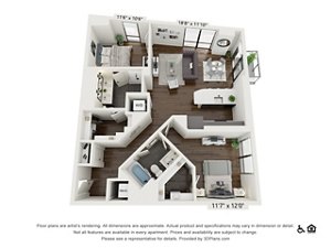 2 beds, 2 baths, 1,153 sqft, $3,890