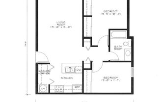 2 beds, 1 bath, 837 sqft, $1,715, Unit B210