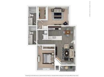 2 beds, 2 baths, 1,022 sqft, $1,615