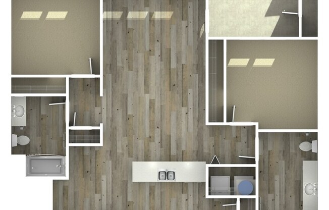 2 beds, 2 baths, 973 sqft, $1,245