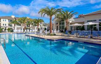 Salt water, heated pool with spa at Oasis Shingle Creek in Kissimmee, FL