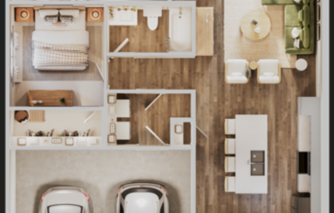 2 beds, 2 baths, 1,019 sqft, $1,495.83, Unit 2510