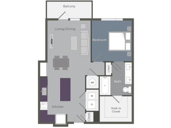 1 bed, 1 bath, 748 sqft, $1,730