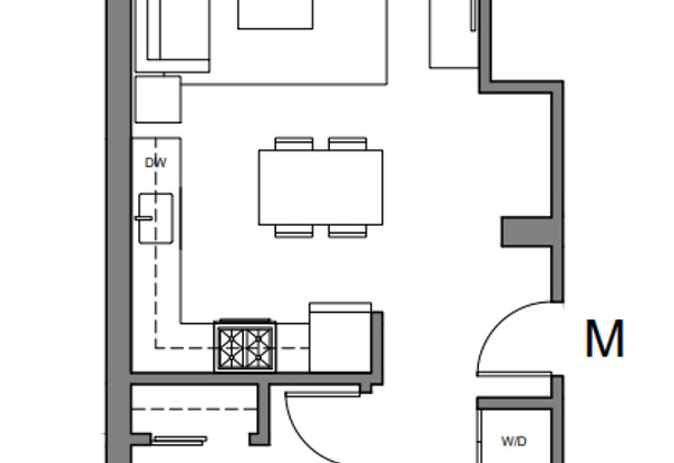 1 bed, 1 bath, 510 sqft, $2,850, Unit 214