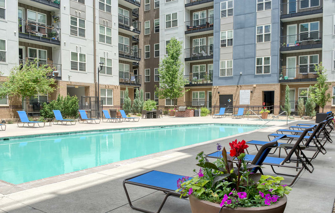 Resort style pool at Windsor at Broadway Station, 1145 S. Broadway, 80210